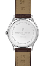 Load image into Gallery viewer, FREDERIQUE CONSTANT CLASSICS MONETA MOONPHASE SILVER DIAL ON LEATHER STRAP (Copy)