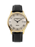 FREDERIQUE CONSTANT CLASSICS QUARTZ DATE YG BLACK LEATHER 40mm