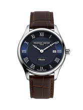 Load image into Gallery viewer, FREDERIQUE CONSTANT CLASSICS QUARTZ DATE BLUE ON LEATHER 40mm