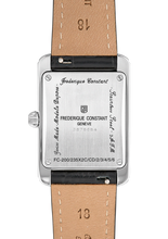 Load image into Gallery viewer, FREDERIQUE CONSTANT CLASSICS CARREE SMALL SEC RECTANGULAR QUARTZ ON BLACK LEATHER