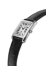 Load image into Gallery viewer, FREDERIQUE CONSTANT CLASSICS CARREE SMALL SEC RECTANGULAR QUARTZ ON BLACK LEATHER