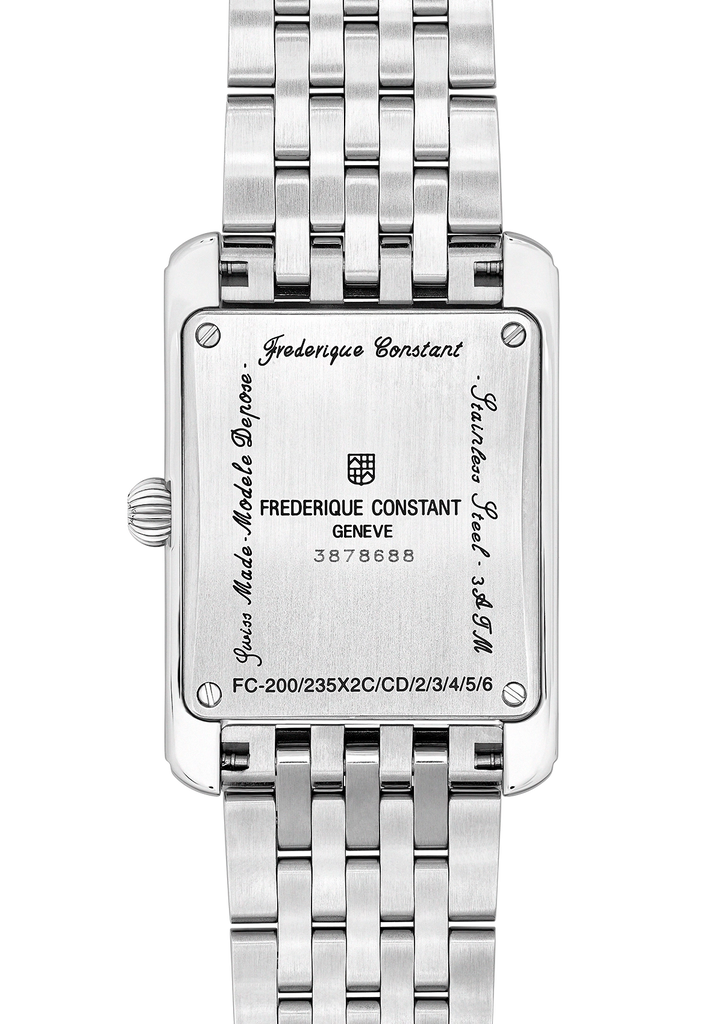 FREDERIQUE CONSTANT CLASSICS CARREE SMALL SEC RECTANGULAR QUARTZ ON BRACELET