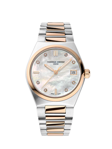 FREDERIQUE CONSTANT HIGHLIFE LADIES QUARTZ MOP 2 TONES RG