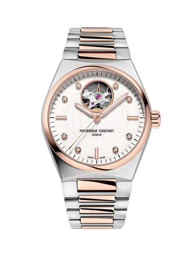 FREDERIQUE CONSTANT HIGHLIFE LADIES AUTOMATIC HEART BEAT WHITE IN 2TONES ROSE