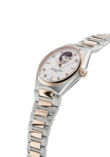 FREDERIQUE CONSTANT HIGHLIFE LADIES AUTOMATIC HEART BEAT WHITE IN 2TONES ROSE