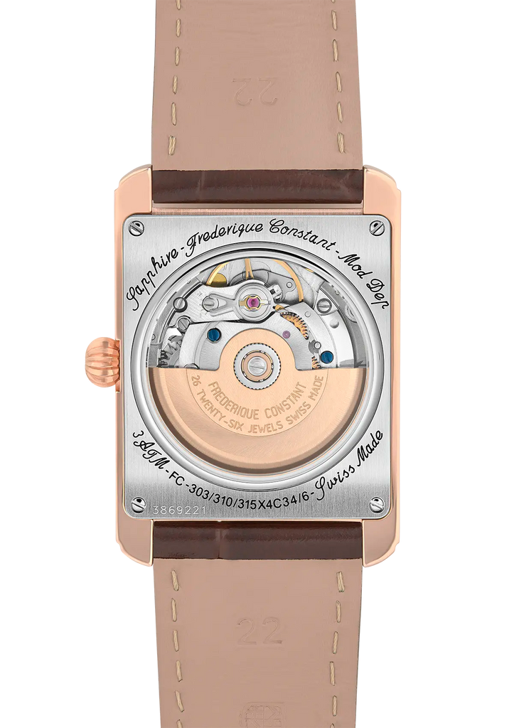 FREDERIQUE CONSTANT CLASSICS CARREE RECTANGULAR RG HEART BEAT AUTOMATIC