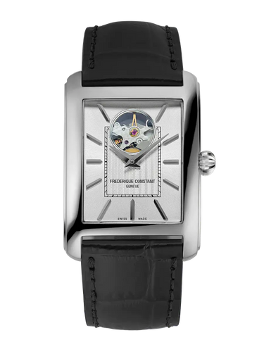 FREDERIQUE CONSTANT CLASSICS CARREE RECTANGULAR HEART BEAT WHITE AUTOMATIC