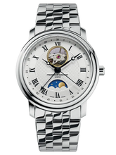 Load image into Gallery viewer, CLASSICS HEART BEAT MOONPHASE DATE SILVER DIAL ON BRACELET