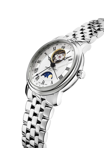 CLASSICS HEART BEAT MOONPHASE DATE SILVER DIAL ON BRACELET