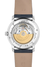Load image into Gallery viewer, CLASSICS HEART BEAT MOONPHASE DATE BLUE DIAL ON BLUE LEATHER STRAP