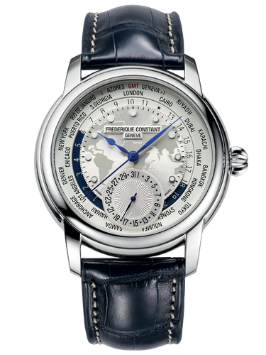FREDERIQUE CONSTANT CLASSICS WORLDTIMER MANUFACTURE WHITE