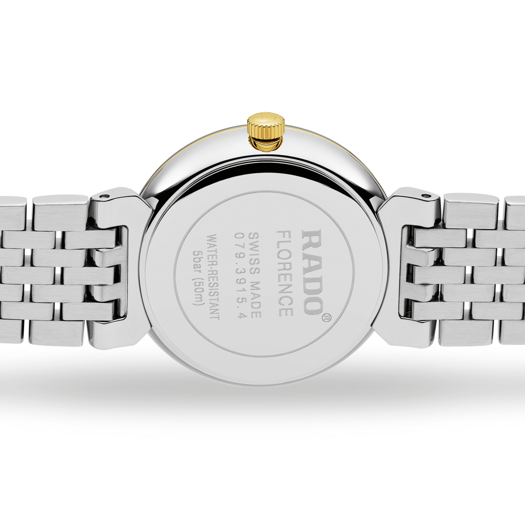 Rado Florence Classic Diamond White Dial 2 tones YG PVD Quartz 30mm
