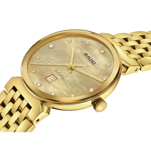Rado Florence Classic 4 Diamond Gold MOP YG PVD Quartz 30mm