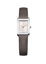 Load image into Gallery viewer, Baume &amp; Mercier Hampton White Dial quartz on leather -10859 28mm x 17.75mm