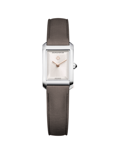 Baume & Mercier Hampton White Dial quartz on leather -10859 28mm x 17.75mm