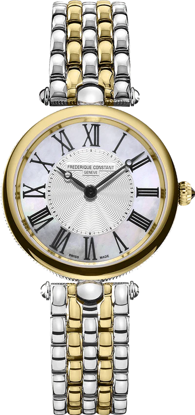 FREDERIQUE CONSTANT CLASSICS ART DECO ROUND LADIES QUARTZ WATCH YG 2 TONE