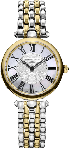 FREDERIQUE CONSTANT CLASSICS ART DECO ROUND LADIES QUARTZ WATCH YG 2 TONE