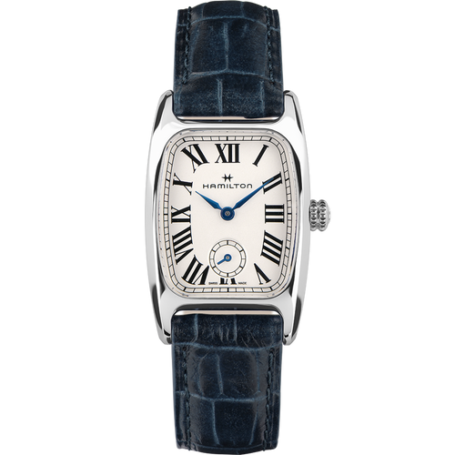 Hamilton American Classic Boulton Small Second Quartz Blue Leather 24mm x 27mm
