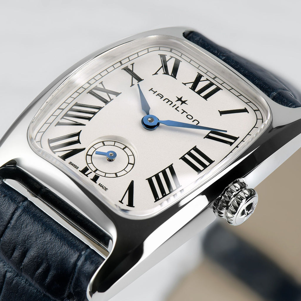 Hamilton American Classic Boulton Small Second Quartz Blue Leather 24mm x 27mm