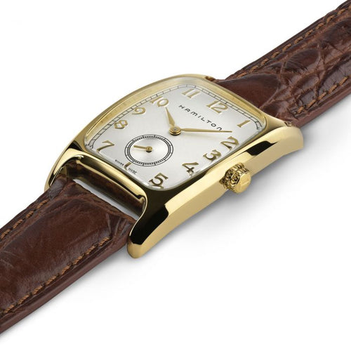 Hamilton American Classic Boulton Quartz Gold PVD Leather