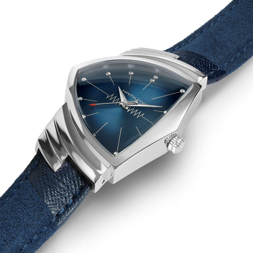 Hamilton Ventura Blue Quartz on Leather