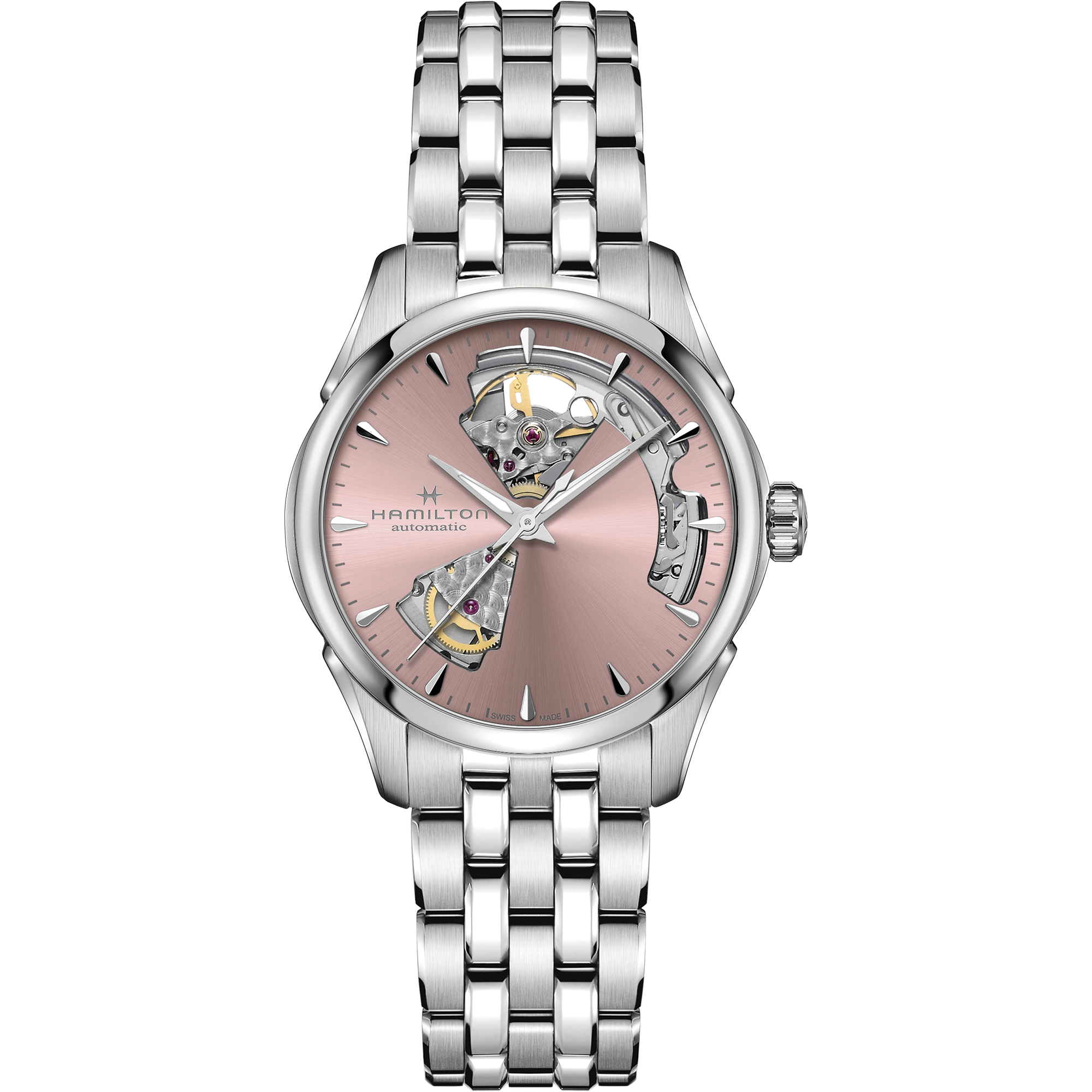 Hamilton jazzmaster open heart skeleton best sale watches