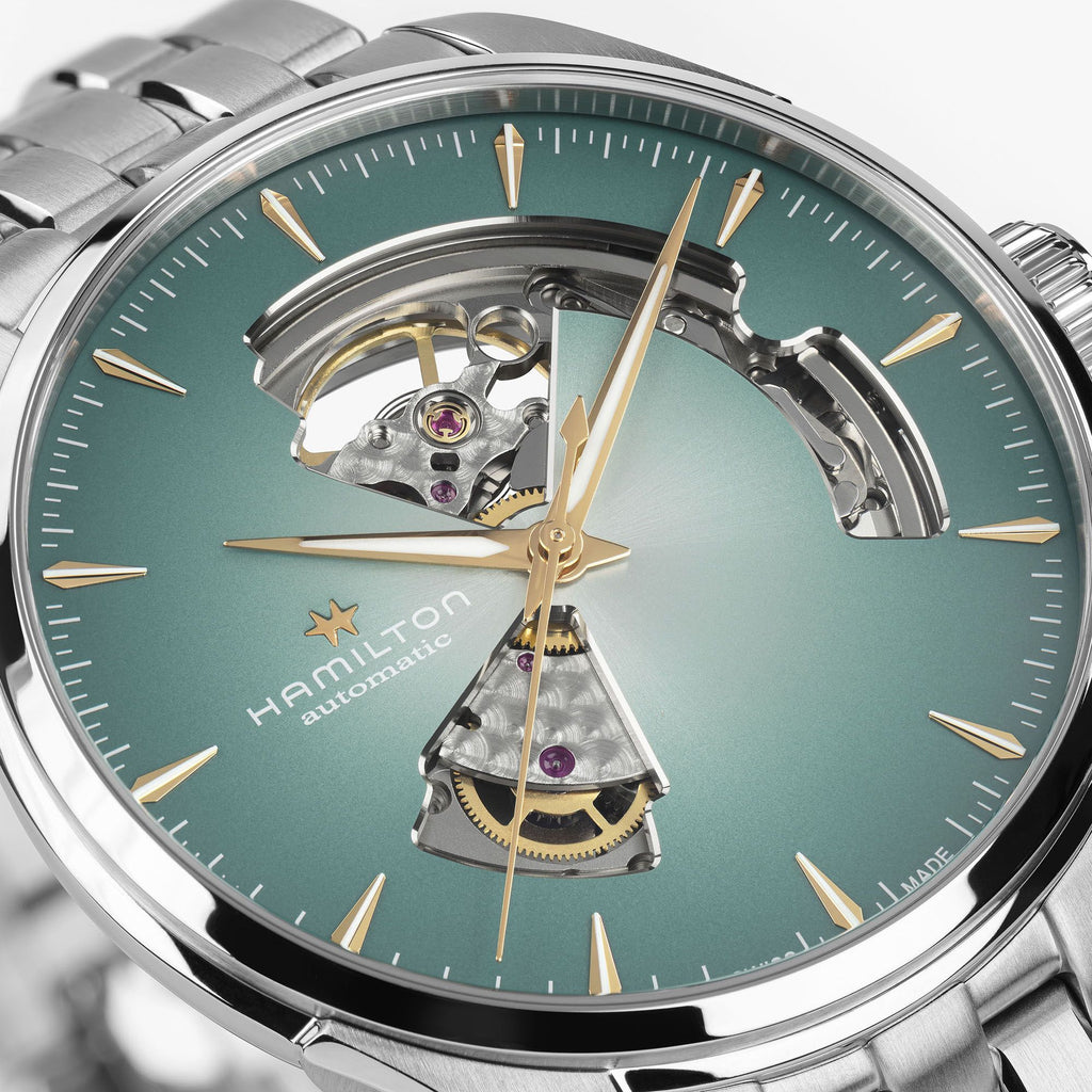 Hamilton Jazzmaster Open Heart Blue Auto on Bracelet 40mm