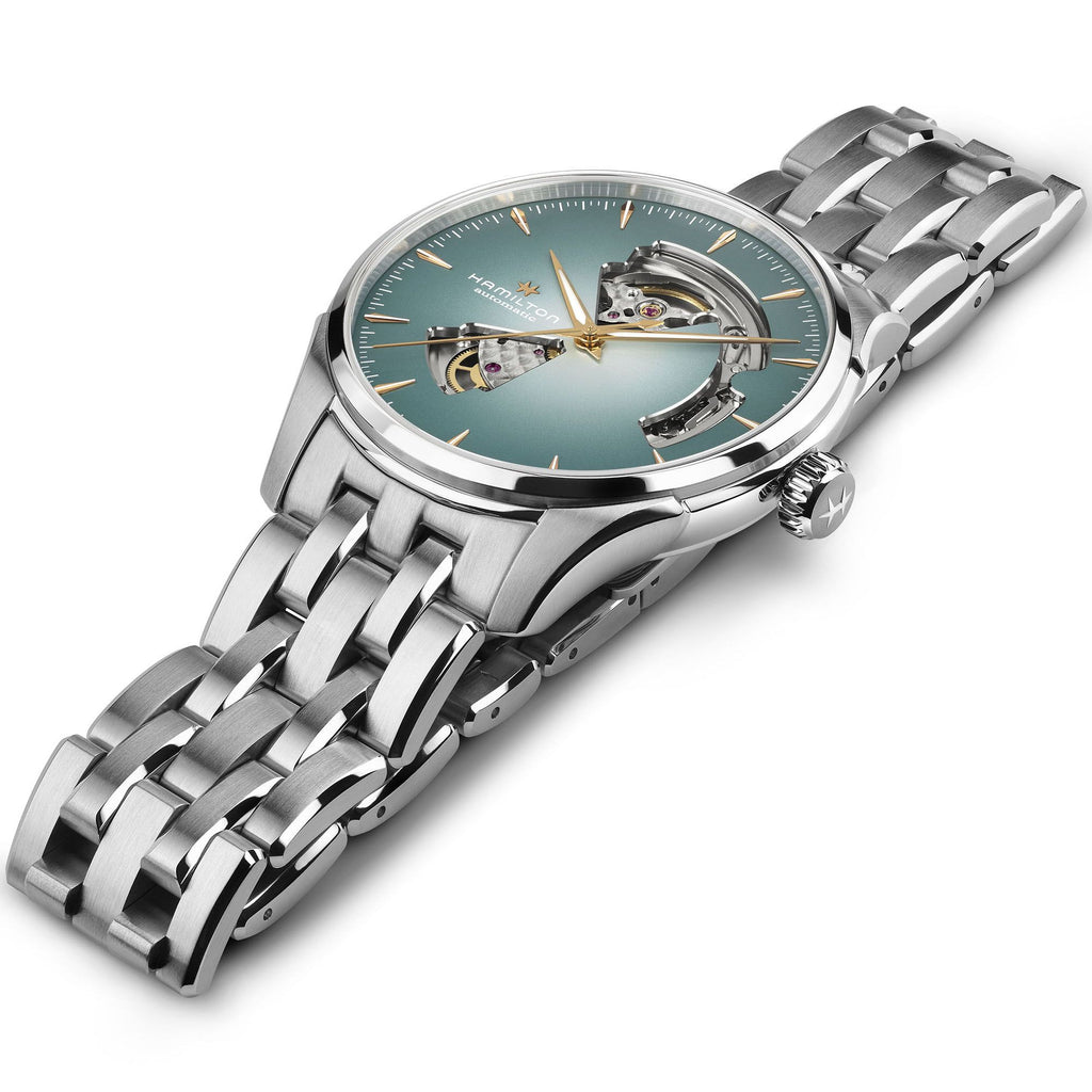 Hamilton Jazzmaster Open Heart Blue Auto on Bracelet 40mm