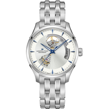 Load image into Gallery viewer, Hamilton Jazzmaster Open Heart Silver with Blue Auto on Bracelet 40mm