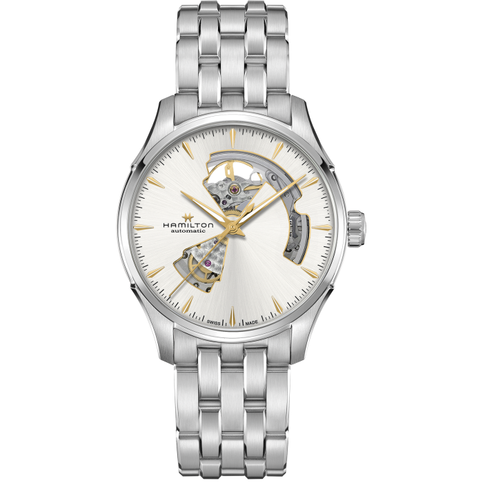 Hamilton Jazzmaster Open Heart Silver Auto on Bracelet 40mm