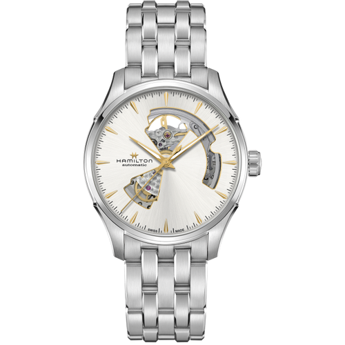 Hamilton Jazzmaster Open Heart Silver Auto on Bracelet 40mm