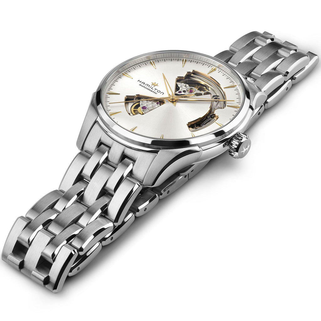 Hamilton Jazzmaster Open Heart Silver Auto on Bracelet 40mm