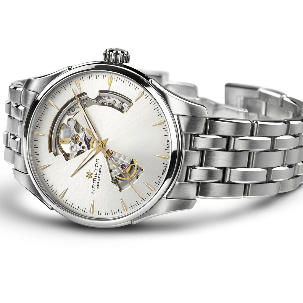 Hamilton Jazzmaster Open Heart Silver Auto on Bracelet 40mm