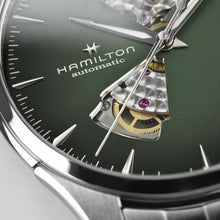 Load image into Gallery viewer, Hamilton Jazzmaster Open Heart Green Auto on Bracelet 40mm