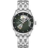 Hamilton Jazzmaster Open Heart Green Auto on Bracelet 40mm