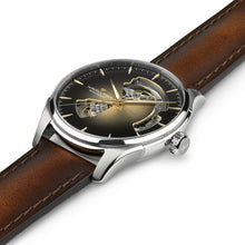 Load image into Gallery viewer, Hamilton Jazzmaster Open Heart Champagne Auto on Leather 40mm