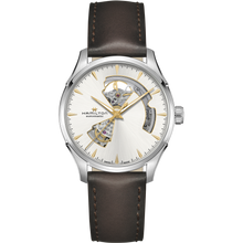 Load image into Gallery viewer, Hamilton Jazzmaster Open Heart Silver Auto on Leather 40mm