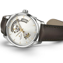 Load image into Gallery viewer, Hamilton Jazzmaster Open Heart Silver Auto on Leather 40mm