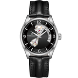 Hamilton Jazzmaster Open Heart Black Auto on Leather 42mm