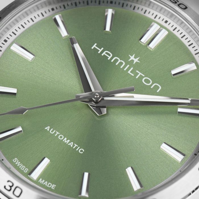 Hamilton Jazzmaster Performer Auto Green on Bracelet 34mm