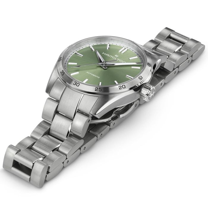 Hamilton Jazzmaster Performer Auto Green on Bracelet 34mm