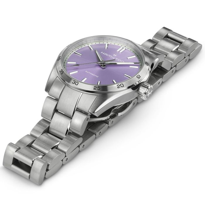 Hamilton Jazzmaster Performer Auto Purple on Bracelet 34mm