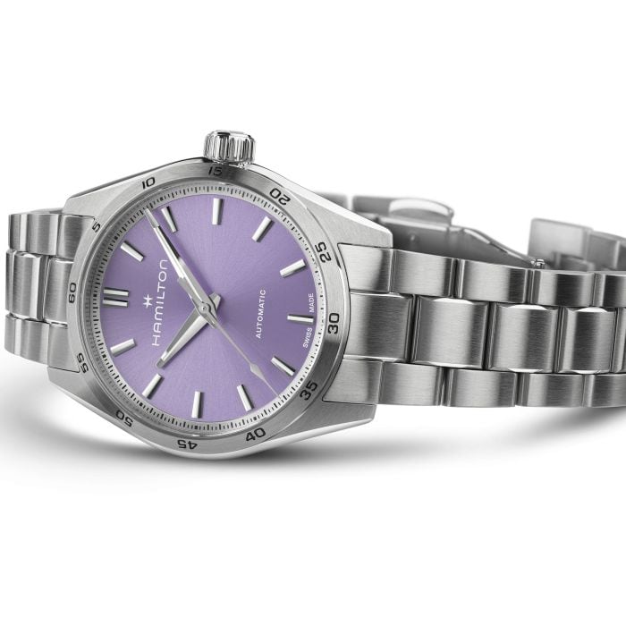 Hamilton Jazzmaster Performer Auto Purple on Bracelet 34mm