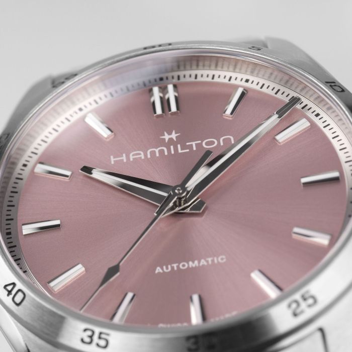 Hamilton Jazzmaster Performer Auto Pink on Bracelet 34mm