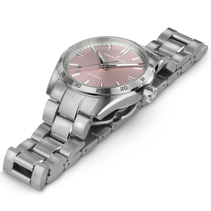 Hamilton Jazzmaster Performer Auto Pink on Bracelet 34mm