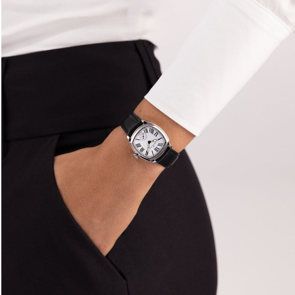 Hamilton American Classic Cushion Mechnical Steel White Dial on Leather 30 x 30 mm
