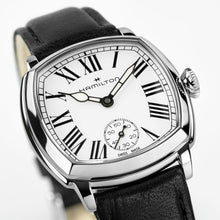 Load image into Gallery viewer, Hamilton American Classic Cushion Mechnical Steel White Dial on Leather 30 x 30 mm