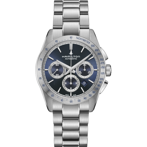 Hamilton Jazzmaster Performer Auto Chrono Blue on bracelet