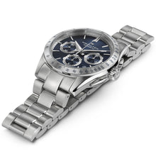 Load image into Gallery viewer, Hamilton Jazzmaster Performer Auto Chrono Blue on bracelet