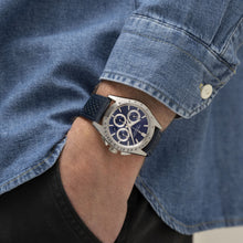 Load image into Gallery viewer, Hamilton Jazzmaster Performer Auto Chrono Blue on leather